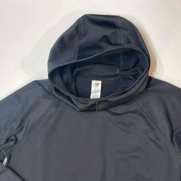 New Balance Black Women Performance Hoodie with Sleeve Logo Sz M - Picture 2 of 6